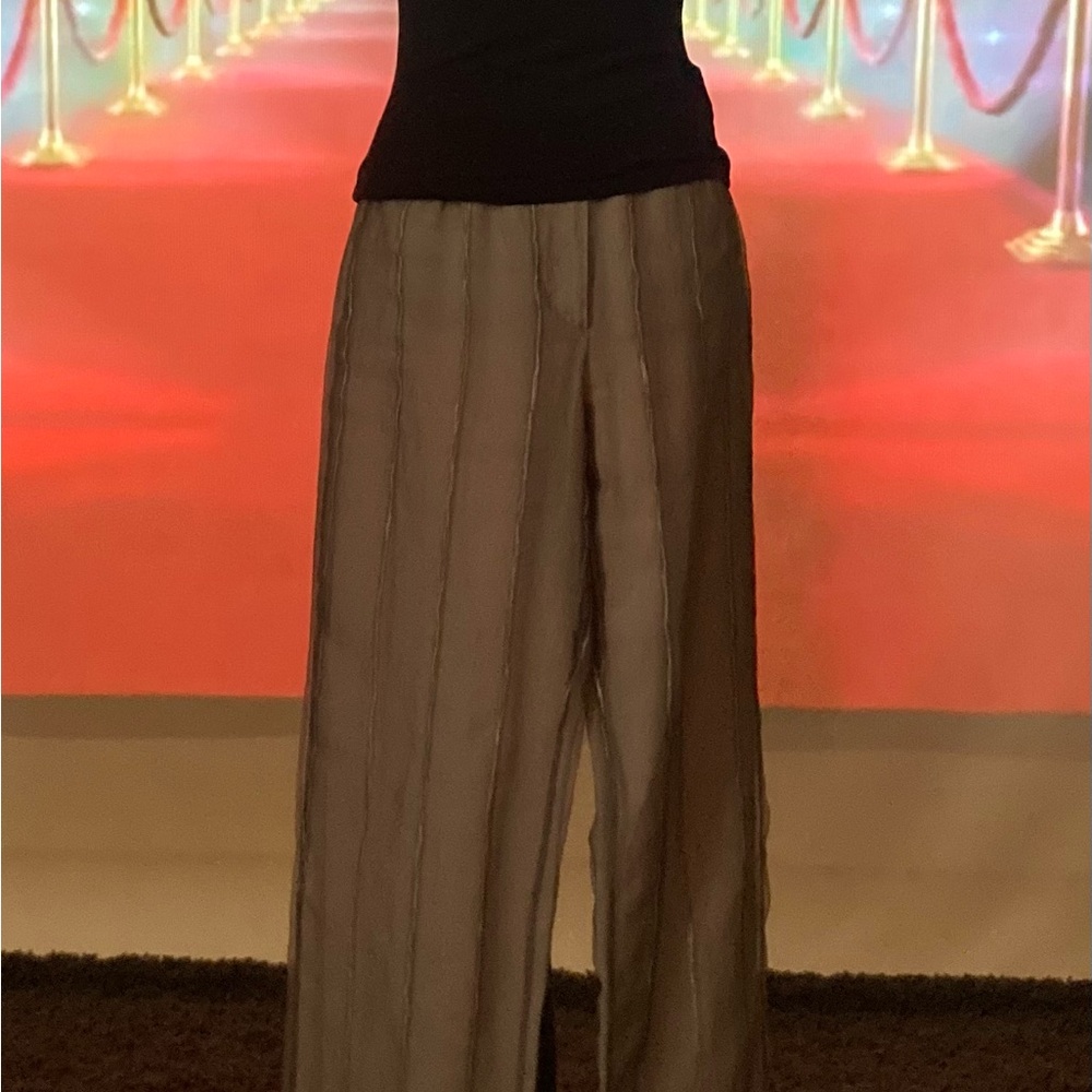 Emporio Armani Gray Wide Leg Pants